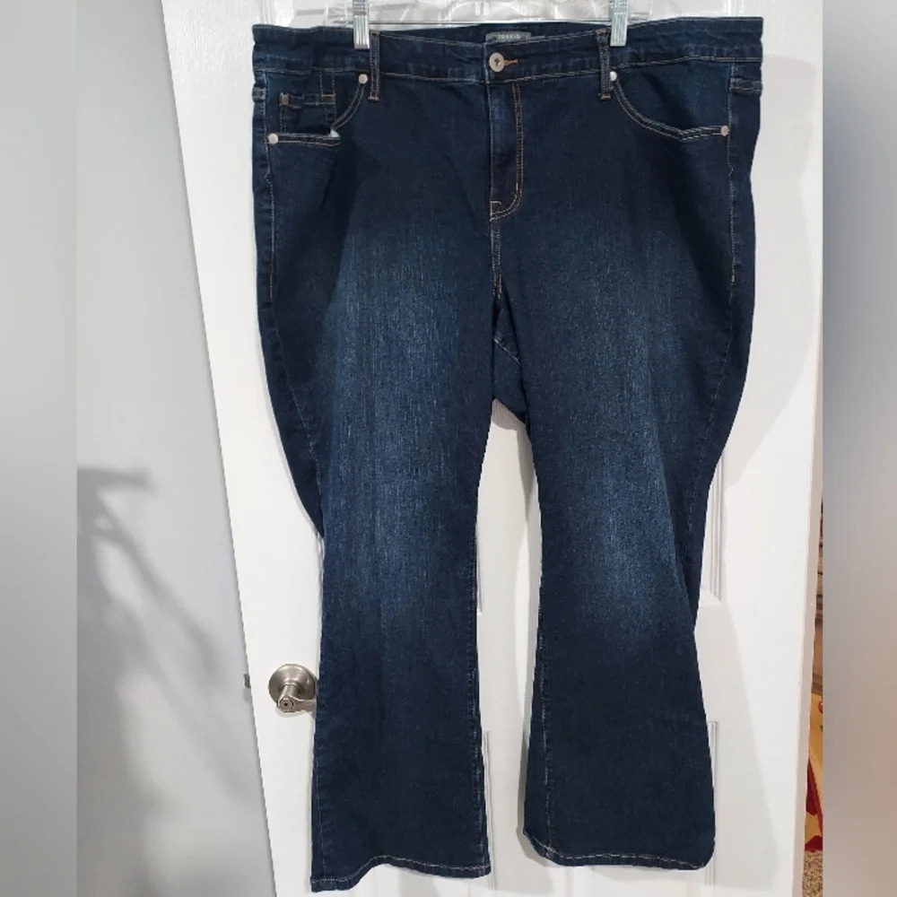 Torrid Dark Wash Mid-Rise Vintage Stretch Slim Boot Jeans in Size 24 S (Short)